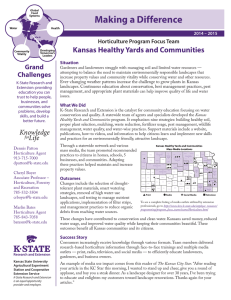 Making a Difference Kansas Healthy Yards and Communities Grand Horticulture Program Focus Team