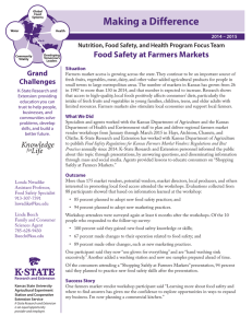 Making a Difference Food Safety at Farmers Markets Grand