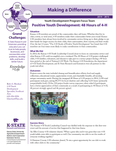 Making a Difference Positive Youth Development: 48 Hours of 4-H Grand