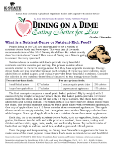 What is a Nutrient-Dense or Nutrient-Rich Food? October / November