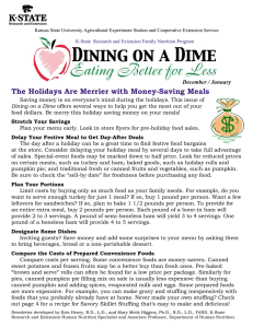 The Holidays Are Merrier with Money-Saving Meals December / January