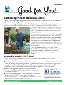 Good for You! Gardening Means Delicious Eats!