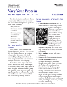 Vary Your Protein Fact Sheet Seven categories of protein-rich foods
