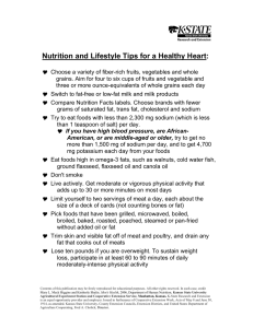 Nutrition and Lifestyle Tips for a Healthy Heart: