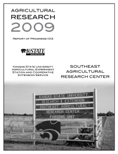2009 RESEARCH AGRICULTURAL SOUTHEAST
