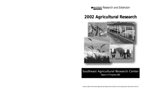 2002 Agricultural Research Southeast Agricultural Research Center Research and Extension