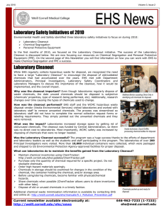 Laboratory Safety Initiatives of 2010