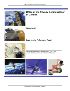 Office of the Privacy Commissioner of Canada  2006-2007