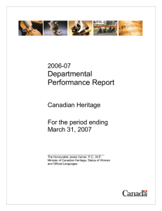 Departmental Performance Report  2006-07