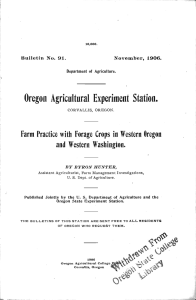 Oregon Agricultural Experiment Station. Bulletin No. 91. November, 1906.