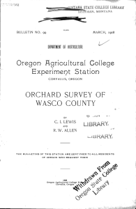 gricuIturaI College Experirner?t Station Oregon ORCHARD SURVEY OF