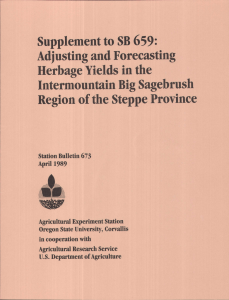 Adjusting and Forecasting Intermountain Big Sagebrush Herbage Yields in the