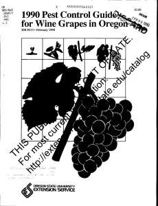 for Wine Grapes in Or 1990 Pest Control Guk DATE. OF