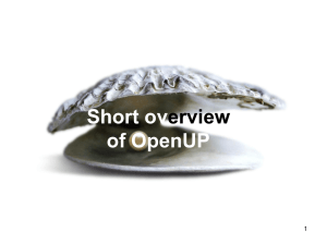 Short ov of OpenUP