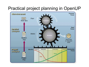 Practical project planning in OpenUP