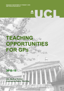 TEACHING OPPORTUNITIES FOR GP