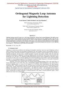 Orthogonal Magnetic Loop Antenna for Lightning Detection Web Site: www.ijaiem.org Email: