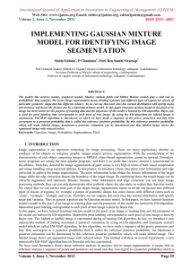 IMPLEMENTING GAUSSIAN MIXTURE MODEL FOR IDENTIFYING IMAGE SEGMENTATION