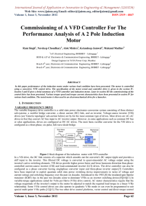 Commissioning of A VFD Controller For The Motor