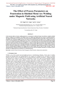 The Effect of Process Parameters on