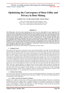 Optimizing the Convergence of Data Utility and Privacy in Data Mining