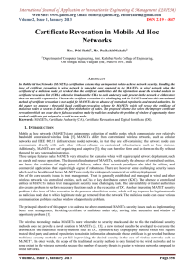 International Journal of Application or Innovation in Engineering &amp; Management... Web Site: www.ijaiem.org Email: , Volume 2, Issue 1, January 2013