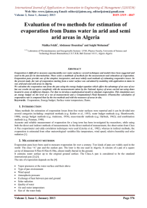 Evaluation of two methods for estimation of arid areas in Algeria