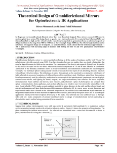 Theoretical Design of Omnidierictional Mirrors for Optoelectronic IR Applications