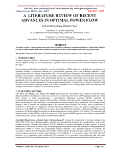 A  LITERATURE REVIEW OF RECENT ADVANCES IN OPTIMAL POWER FLOW