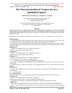 On Characterization of  b-open sets in a topological spaces.