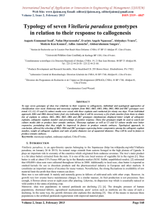 Vitellaria paradoxa in relation to their response to callogenesis