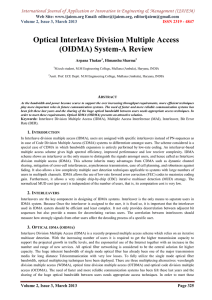 Optical Interleave Division Multiple Access (OIDMA) System-A Review