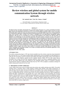 Review wireless and global system for mobile communication System through wireless network