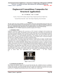 Engineered Cementitious Composites for Structural Applications Web Site: www.ijaiem.org Email: ,