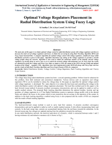 Optimal Voltage Regulators Placement in Radial Distribution System Using Fuzzy Logic
