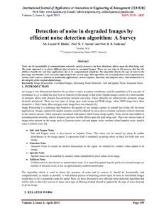 Detection of noise in degraded Images by