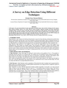 A Survey on Edge Detection Using Different Techniques