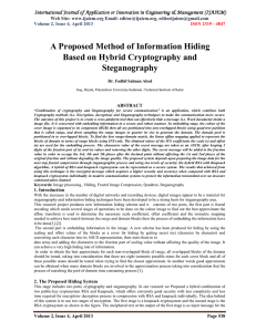 A Proposed Method of Information Hiding Web Site: www.ijaiem.org Email: ,