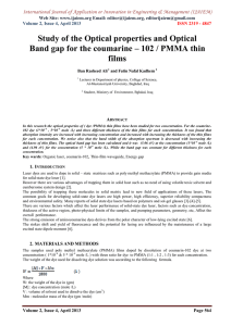 Study of the Optical properties and Optical films