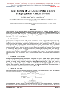 Fault Testing of CMOS Integrated Circuits Using Signature Analysis Method