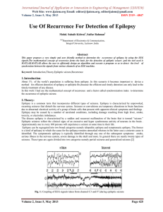 Use Of Recurrence For Detection of Epilepsy