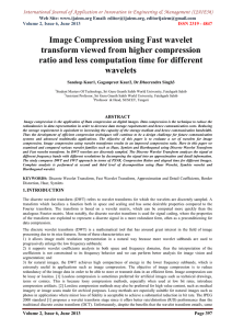 Image Compression using Fast wavelet transform viewed from higher compression