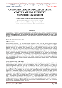 GUI BASED LIQUID INDICATOR USING CORTEX M3 FOR INDUSTRY MONITORING SYSTEM