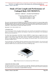 Study of Gate Length and Performance of Undoped Body SOI MOSFETs