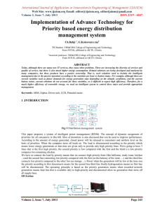 Implementation of Advance Technology for Priority based energy distribution management system