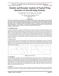 Statistic and Dynamic Analysis of Typical Wing