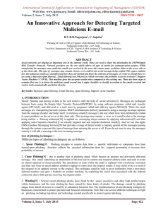 International Journal of Application or Innovation in Engineering &amp; Management... Web Site: www.ijaiem.org Email: , Volume 2, Issue 7, July 2013