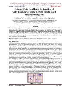 Entropy Criterion Based Delineation of QRS-Boundaries using PNN in Single-Lead Electrocardiogram