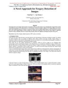 A Novel Approach for Forgery Detection of Images