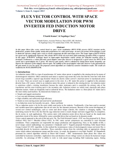 FLUX VECTOR CONTROL WITH SPACE VECTOR MODULATION FOR PWM